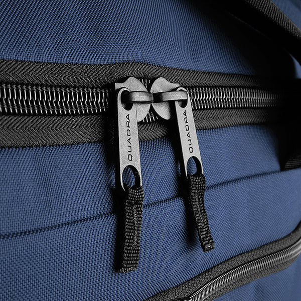 Black Quadra Pro Team Jumbo Kit Bag zip detail