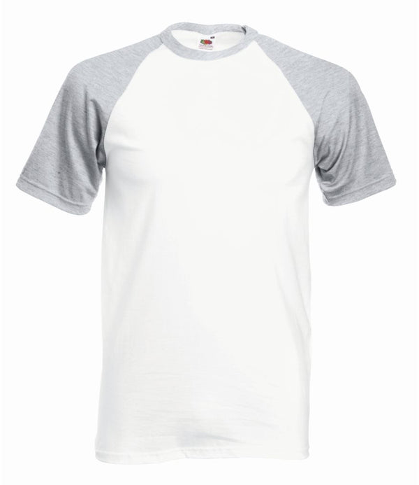 Grey and white baseball t-shirt
