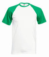 Green and white baseball t-shirt