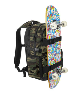 Camo Skateboard Backpack